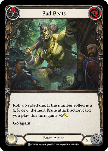 Bad Beats (Red) | Common [Rainbow Foil] - First Edition