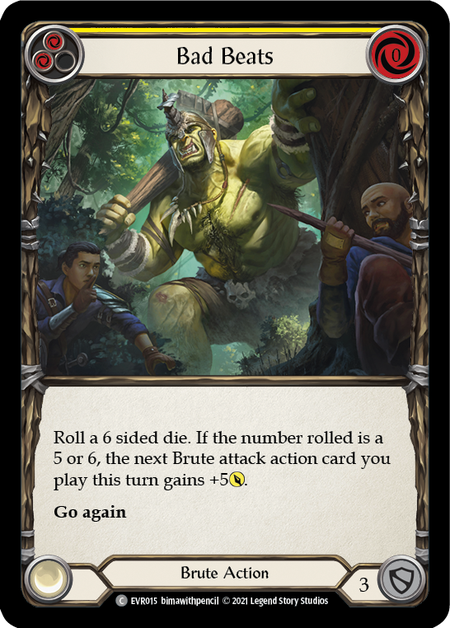 Bad Beats (Yellow) | Common [Rainbow Foil] - First Edition