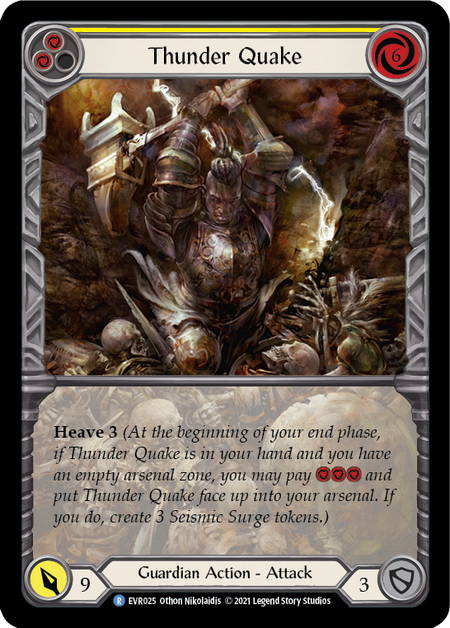 Thunder Quake (Yellow) | Rare [Rainbow Foil Extended Art] - First Edition