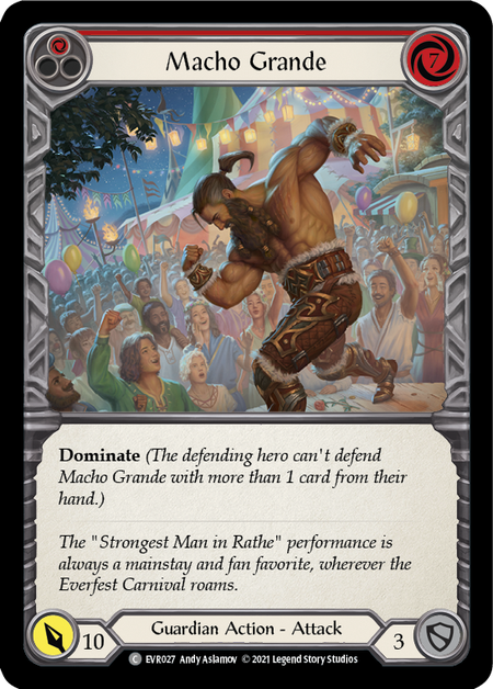 Macho Grande (Red) | Common [Rainbow Foil] - First Edition