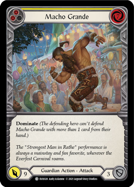 Macho Grande (Yellow) | Common [Rainbow Foil] - First Edition