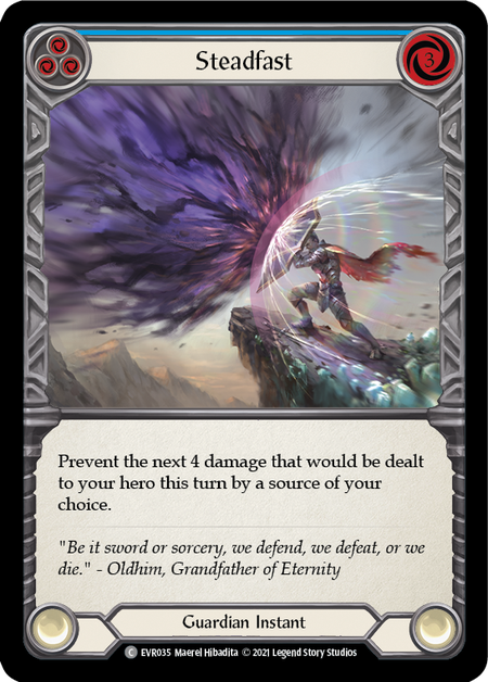 Steadfast (Blue) | Common [Rainbow Foil] - First Edition