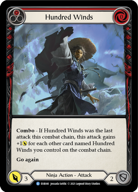 Hundred Winds (Red) | Rare [Rainbow Foil] - First Edition