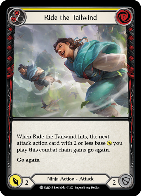 Ride the Tailwind (Yellow) | Common [Rainbow Foil] - First Edition