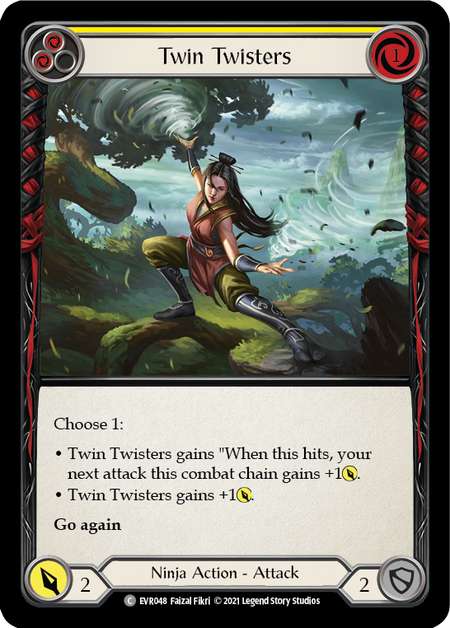 Twin Twisters (Yellow) | Common [Rainbow Foil] - First Edition