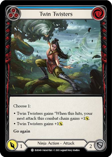 Twin Twisters (Blue) | Common - First Edition