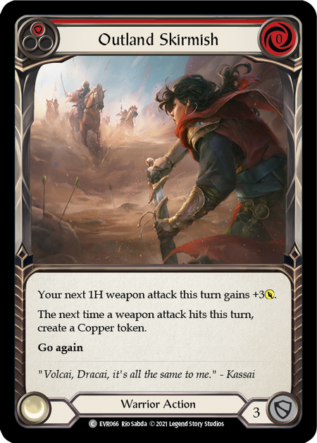 Outland Skirmish (Red) | Common [Rainbow Foil] - First Edition