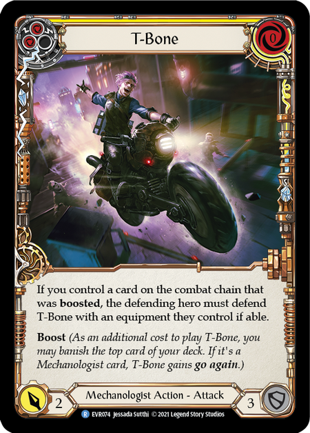 T-Bone (Yellow) | Rare [Rainbow Foil] - First Edition