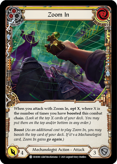 Zoom In (Yellow) | Common [Rainbow Foil] - First Edition
