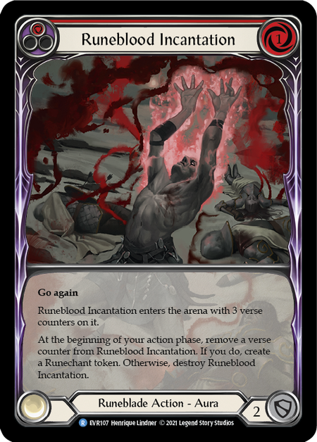 Runeblood Incantation (Red) | Rare [Rainbow Foil Extended Art] - First Edition