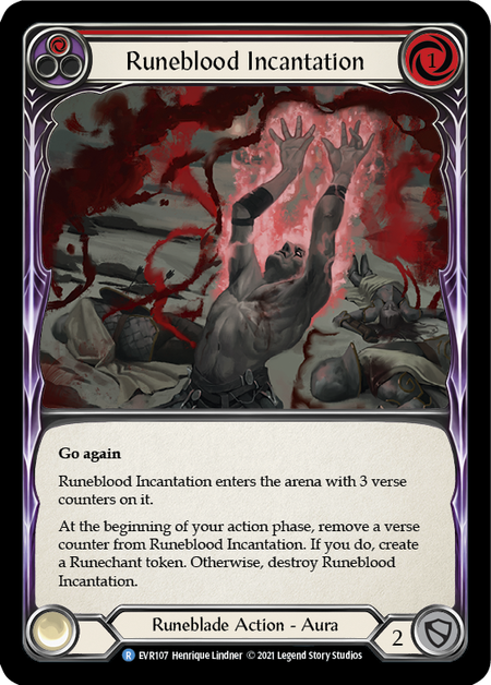 Runeblood Incantation (Red) | Rare [Rainbow Foil] - First Edition