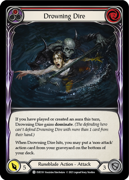 Drowning Dire (Red) | Common - First Edition