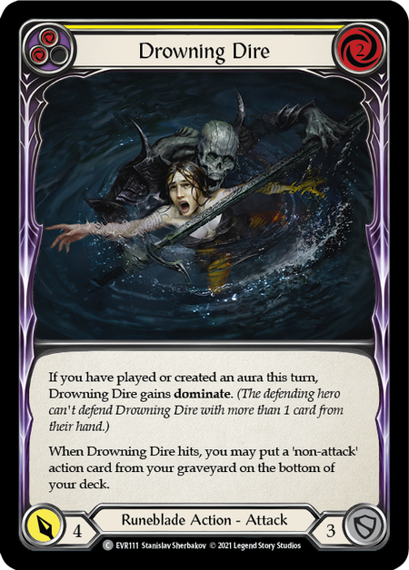 Drowning Dire (Yellow) | Common - First Edition