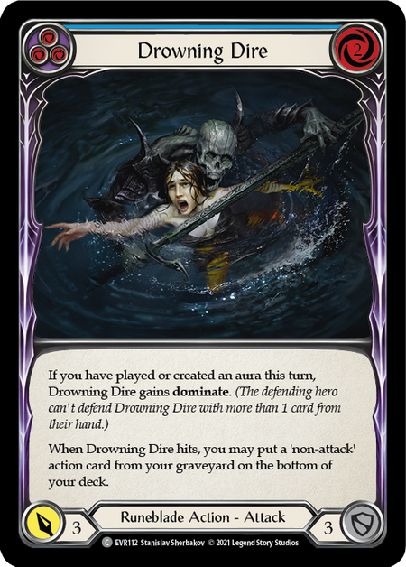 Drowning Dire (Blue) | Common - First Edition