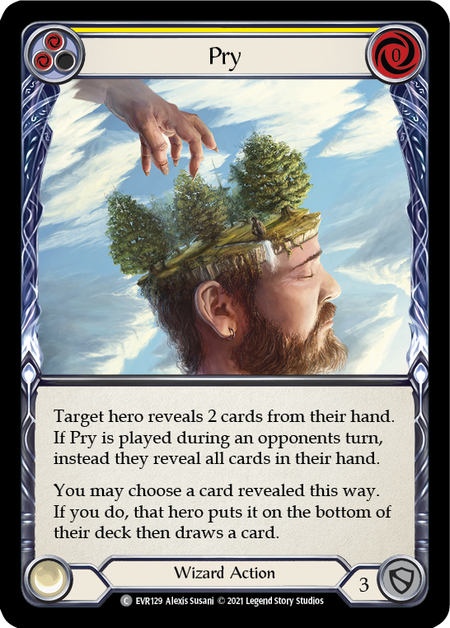 Pry (Yellow) | Common [Rainbow Foil] - First Edition
