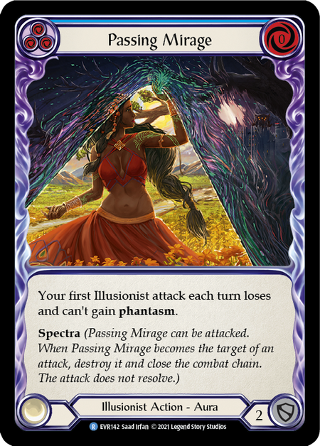 Passing Mirage (Blue) | Rare [Rainbow Foil] - First Edition