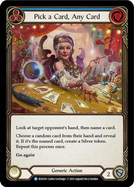 Pick a Card, Any Card (Blue) | Rare [Rainbow Foil] - First Edition
