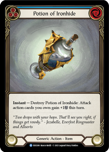 Potion of Ironhide | Rare [Cold Foil] - First Edition
