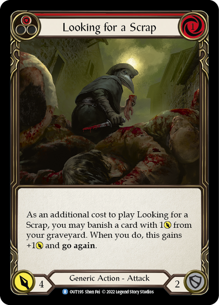 Looking for a Scrap (Red) | Rare [Rainbow Foil]