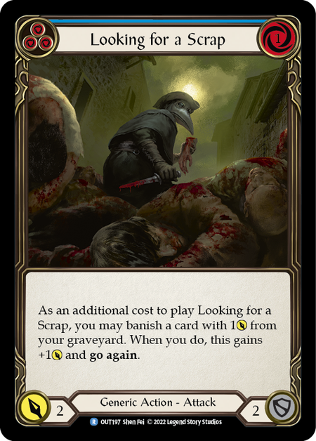 Looking for a Scrap (Blue) | Rare [Rainbow Foil]