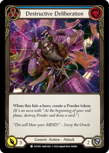 Destructive Deliberation (Blue) | Common [Rainbow Foil]
