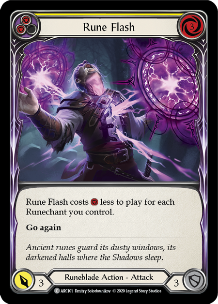 Rune Flash (Yellow) | Common [Rainbow Foil] - Unlimited