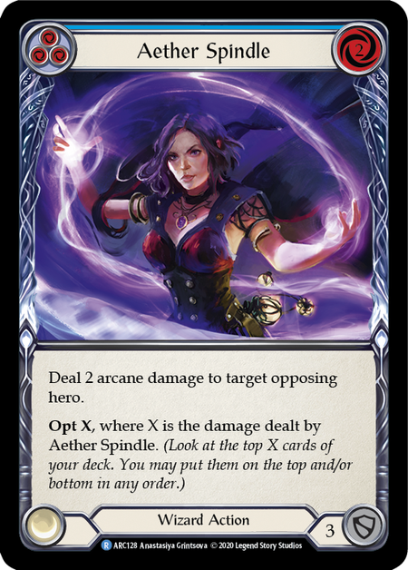 Aether Spindle (Blue) | Rare [Rainbow Foil] - Unlimited