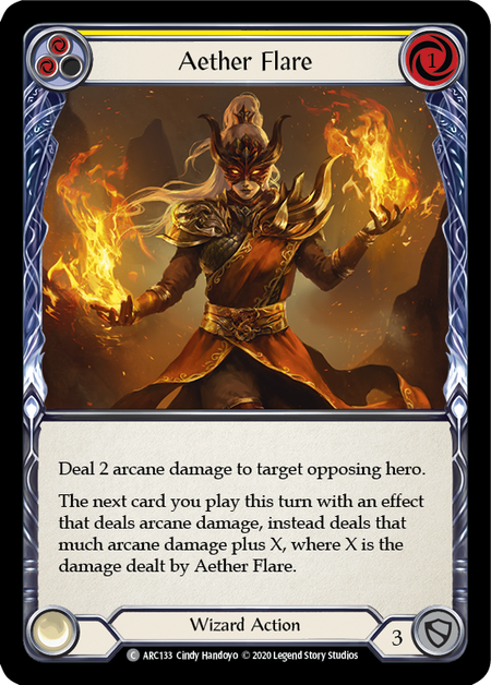 Aether Flare (Yellow) | Common [Rainbow Foil] - Unlimited