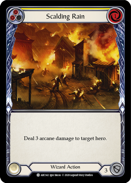 Scalding Rain (Yellow) | Common [Rainbow Foil] - Unlimited