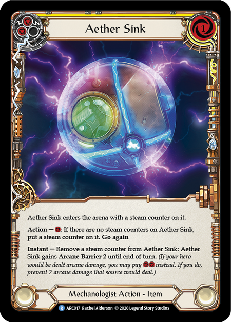 Aether Sink (Yellow) | Rare [Rainbow Foil] - Unlimited