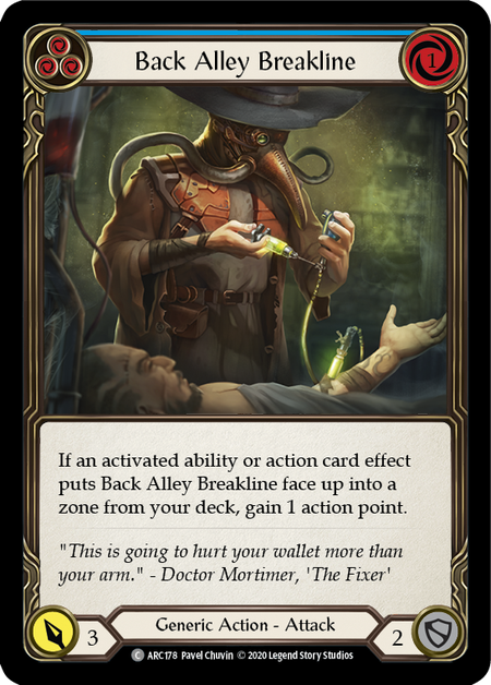 Back Alley Breakline (Blue) | Common [Rainbow Foil] - Unlimited
