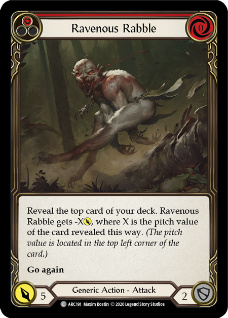 Ravenous Rabble (Red) | Common [Rainbow Foil] - Unlimited