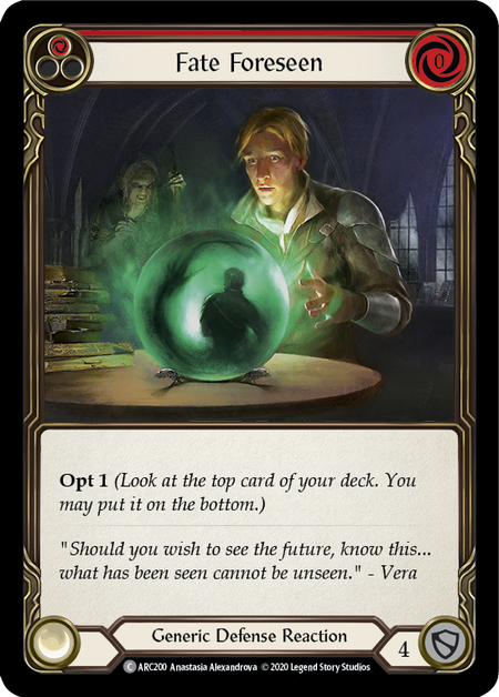 Fate Foreseen (Red) | Common [Rainbow Foil] - Unlimited
