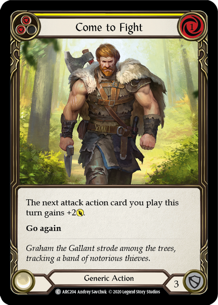 Come to Fight (Yellow) | Common [Rainbow Foil] - Unlimited