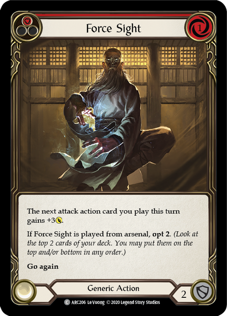 Force Sight (Red) | Common [Rainbow Foil] - Unlimited