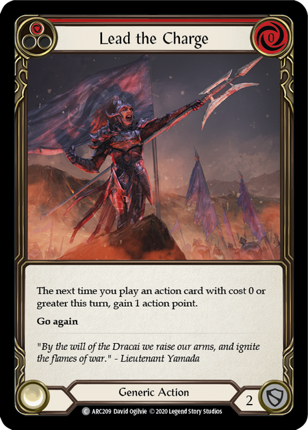 Lead the Charge (Red) | Common [Rainbow Foil] - Unlimited