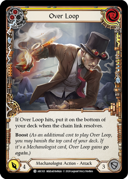 Over Loop (Yellow) | Common [Rainbow Foil] - Unlimited