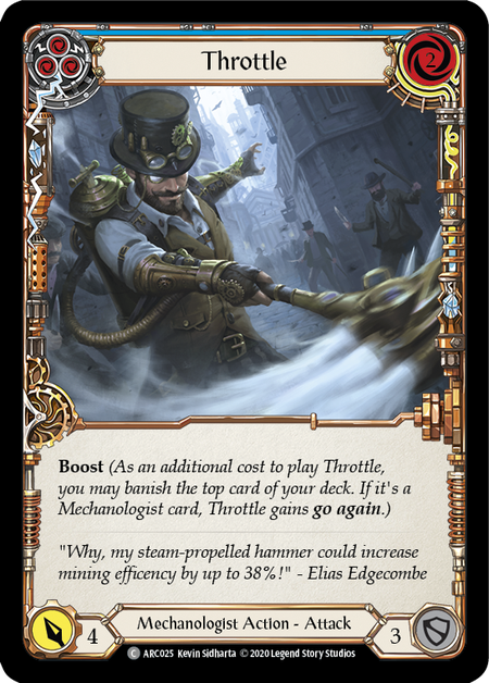 Throttle (Blue) | Common [Rainbow Foil] - Unlimited