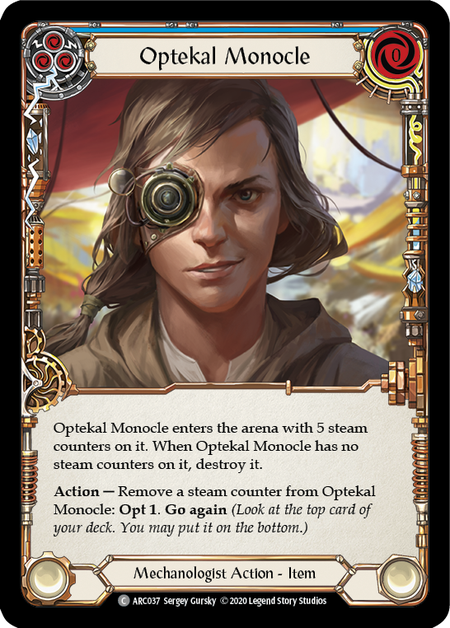 Optekal Monocle (Blue) | Common [Rainbow Foil] - Unlimited