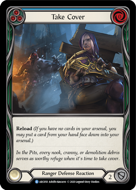 Take Cover (Blue) | Rare [Rainbow Foil] - Unlimited