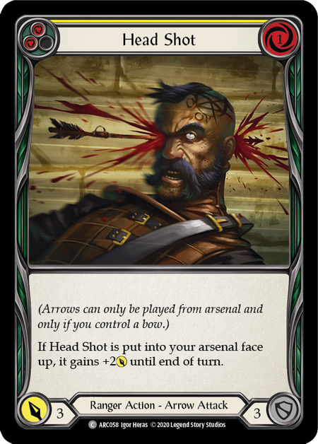 Head Shot (Yellow) | Common [Rainbow Foil] - Unlimited