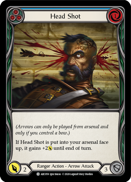 Head Shot (Blue) | Common [Rainbow Foil] - Unlimited