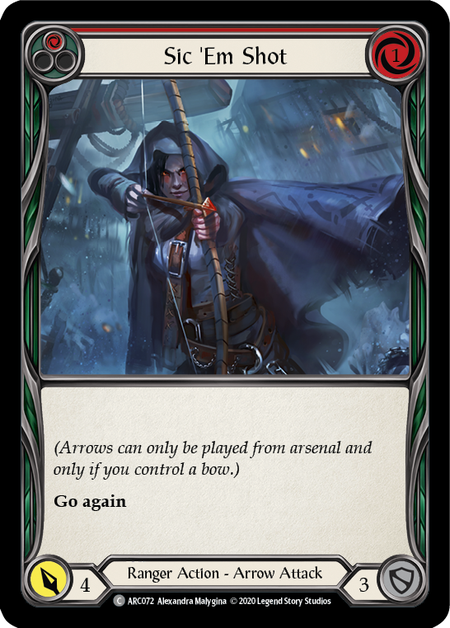 Sic 'Em Shot (Red) | Common [Rainbow Foil] - Unlimited