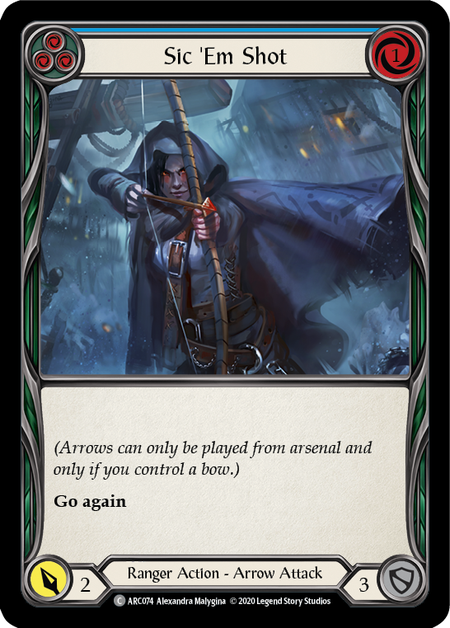 Sic 'Em Shot (Blue) | Common [Rainbow Foil] - Unlimited