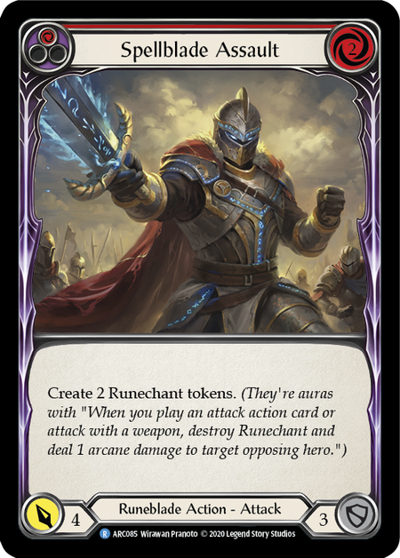Spellblade Assault (Red) | Rare [Rainbow Foil] - Unlimited