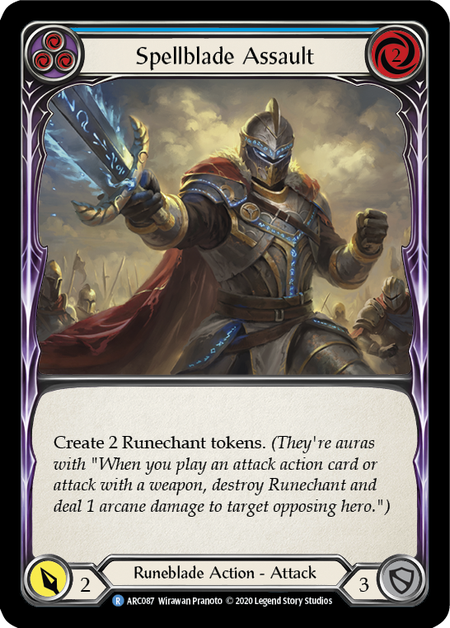 Spellblade Assault (Blue) | Rare [Rainbow Foil] - Unlimited