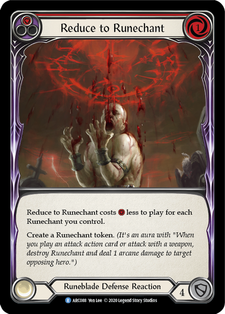 Reduce to Runechant (Red) | Rare [Rainbow Foil] - Unlimited