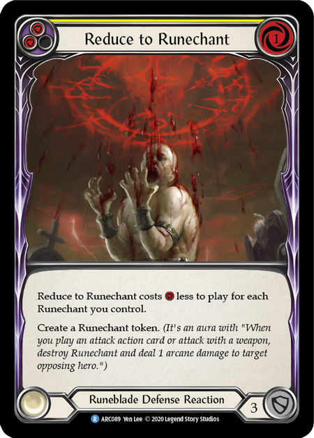 Reduce to Runechant (Yellow) | Rare [Rainbow Foil] - Unlimited