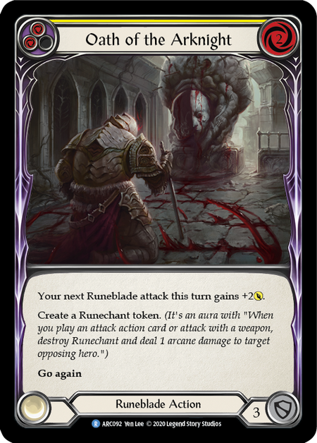 Oath of the Arknight (Yellow) | Rare [Rainbow Foil] - Unlimited