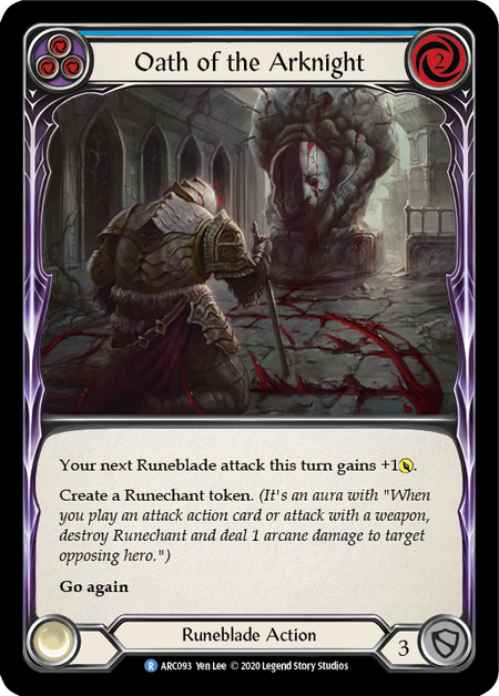 Oath of the Arknight (Blue) | Rare [Rainbow Foil] - Unlimited